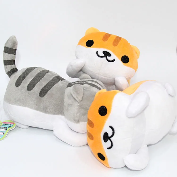 4 шт./компл. Neko Atsume плюшевые игрушки популярные домашние животные милые плюшевые кулоны куклы 20 см для подарка