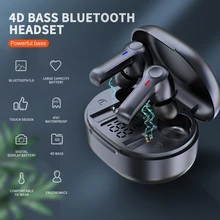 R22 Draadloze Oordopjes Tws 5.1 Bluetooth Oortelefoon Draadloze Headset Led Display IPX8 Waterdichte 40 Uur Hifi Premium Sound Noise