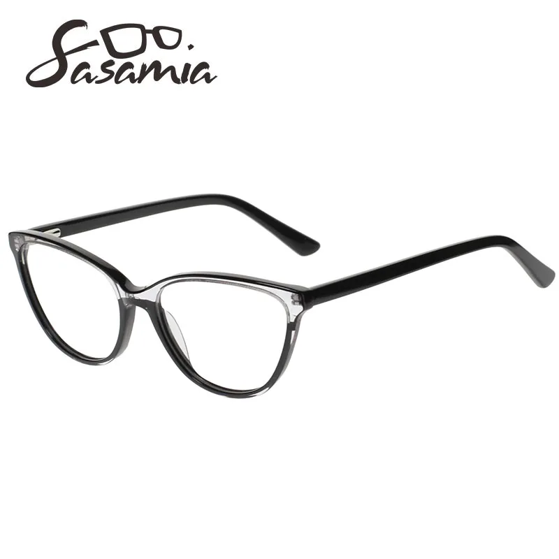 Оправа для очков в стиле кошачьи глаза женские бежевые очки модные женские очки оправа ацетат близорукость очки прозрачные Gafas очки оправа для женщин - Цвет оправы: WD4048C1