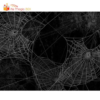 

LIFE MAGIC BOX Backgrounds for Photo Halloween Backdrop Spider Web Wall Decoration