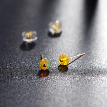 

RENESSA 14K Gold Filled Opal Studs Female Simple Valentine's Day Gift for Girlfriend Earrings Genuine