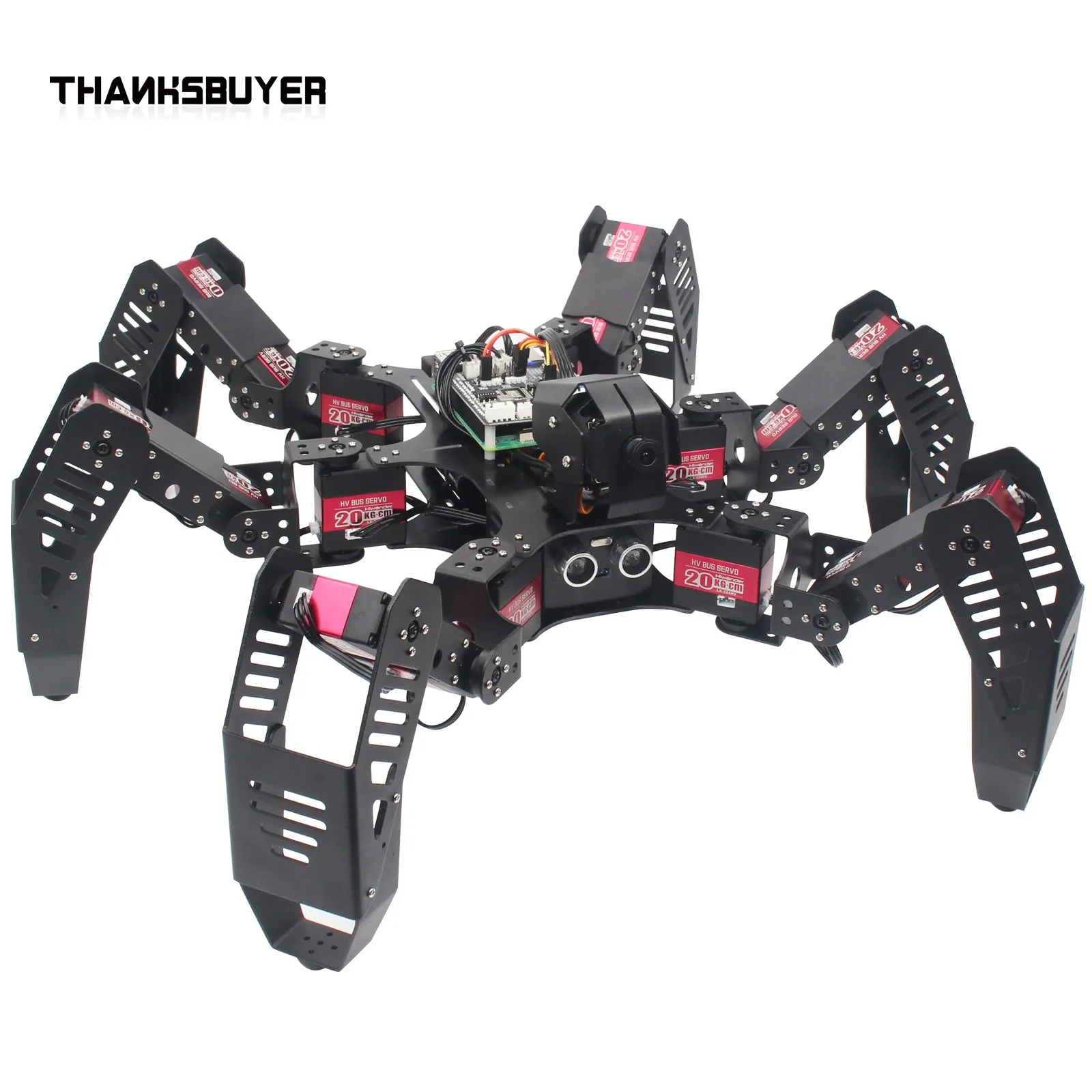 RS-6 18DOF Hexapod Robot Kit Spider рамка с сервоприводами для Raspberry Pi 4B учебный инструмент |