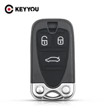 Keyyou 3 Button Vervanging Autosleutel Shell Case Voor Alfa Romeo 159 Brera156 Spider Afstandsbediening Sleutel Vervanging Met Ongesneden Blad auto