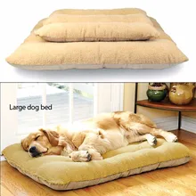 Роскошный большой собаки кровать съемный моющийся берберский флис хлопок большой собаки кровати/коврики кошка собака постельные принадлежности двуспальная кровать для собаки дома
