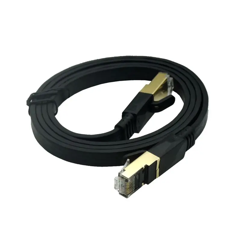 라우터 모뎀 인터넷 RJ 45 이더넷 플랫 케이블, Cat8 이더넷 케이블, 네트워크 랜 패치 코드, STTP 40Gbps 2000MHz