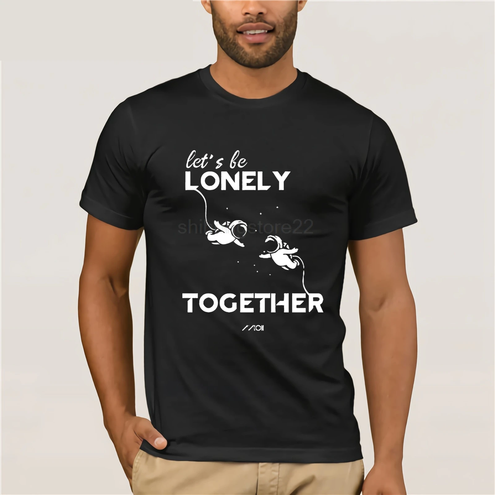 

DJ AVICII T shirt Homme Printed LetBe Lonely Together Cotton Short Sleeve O-neck Hipster T-shirt Men