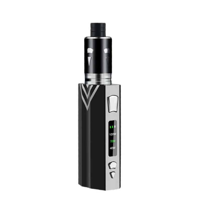 FERSHA vape набор, электронная сигарета, мод, набор, коробка, 2200 мАч, внутренняя батарея, 0,3 Ом, 2 мл, электронная сигарета, распылитель, для курения, вейпер - Цвет: black