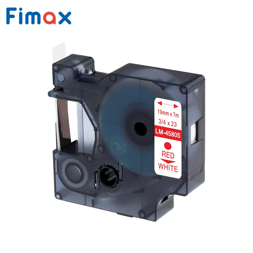 Fimax 1 шт. Dymo 45013 лента 45803 для Стандартный Dymo D1 19 мм принтер ленты лента 45800 45807 45804 45805 принтер этикеток LM160 280 - Цвет: red on white