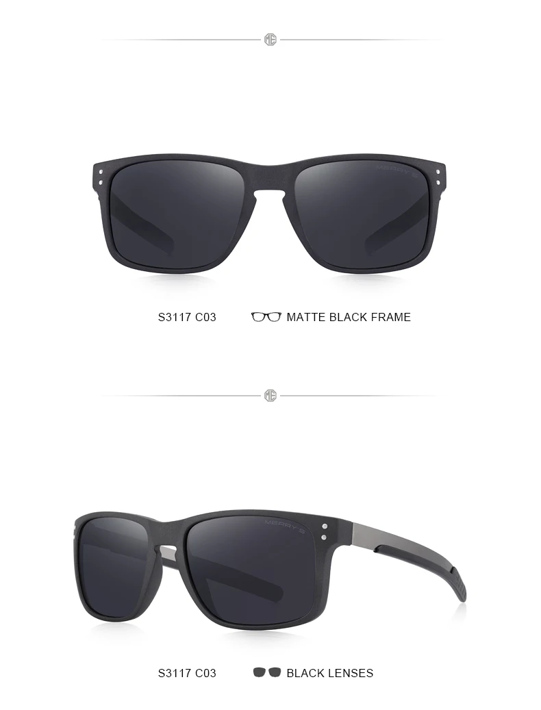 MERRYS дизайн мужские Spuare поляризационные солнцезащитные очки мужские для вождения сплав TR90 гибкие ноги UV400 Oculos S3117