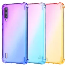 Цветной градиентный силиконовый чехол для Xiaomi mi CC9 CC9e 8 9 SE A2 A3 Lite 9T для Red mi Note 6 7 5 Pro K20 7A мягкий чехол для телефона из ТПУ