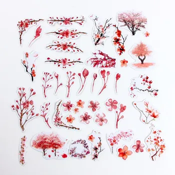 

1 Pack Pink Flowers Butterfly Girls Kawaii Memo Pad Diary Stickers Pack Planner Scrapbooking Stationery School Supplies