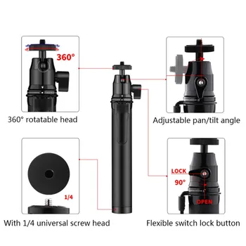 

Monopod Tripod For GoPro 5 DJI Action Cameras Selfie Stick Kit Extendable Adjustable Handheld Camera Phone Bracket Holder