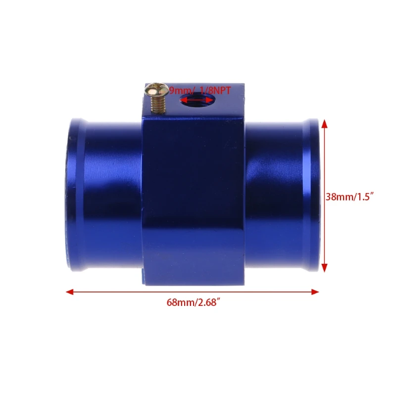 28/30/32/34/36/38/40 мм синий температура воды Температура соединение труба Сенсор Калибр Шланг радиатора адаптер Авто температура воды измерительные приборы - Цвет: 38mm