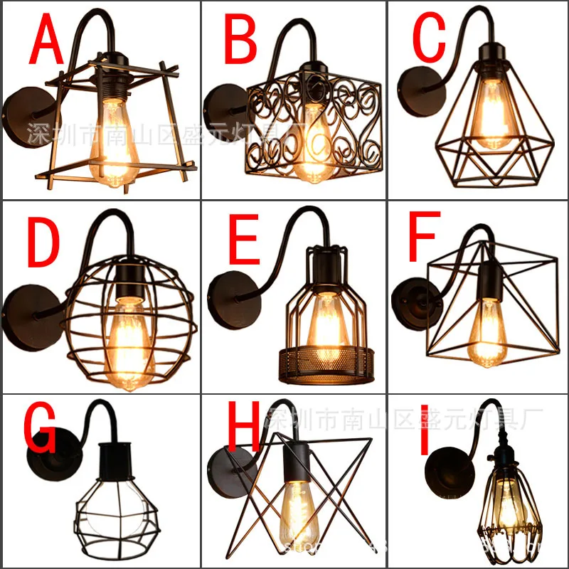 

Retro Small Wall Lamp Industrial-Style Iron Art Creative Cool Restaurant Hallway Corridor Hotel Vintage Elbow Art Lamps