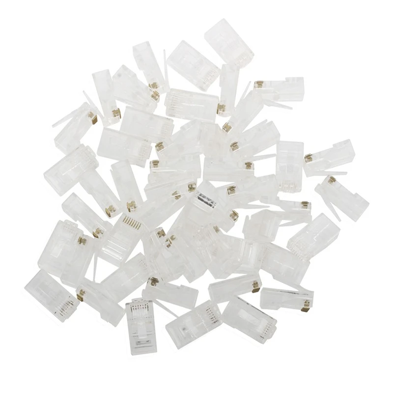 50 шт. Rj45 8P8C сетевой Lan Cat5E Cat6 модульный разъем Jack Clear и 1 Vga удлинитель папа Cat5 кабель