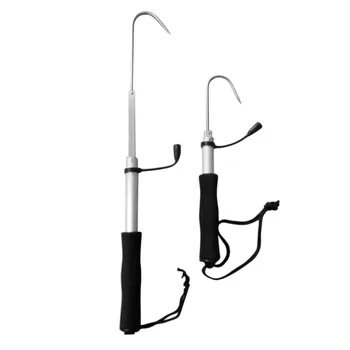 

OUTAD 60cm/120cm Telescopic Fishing Gaff Ocean Boating Grip Holder Aluminum Alloy Spear Hooks Control Fishing Tackle Tool Garfio