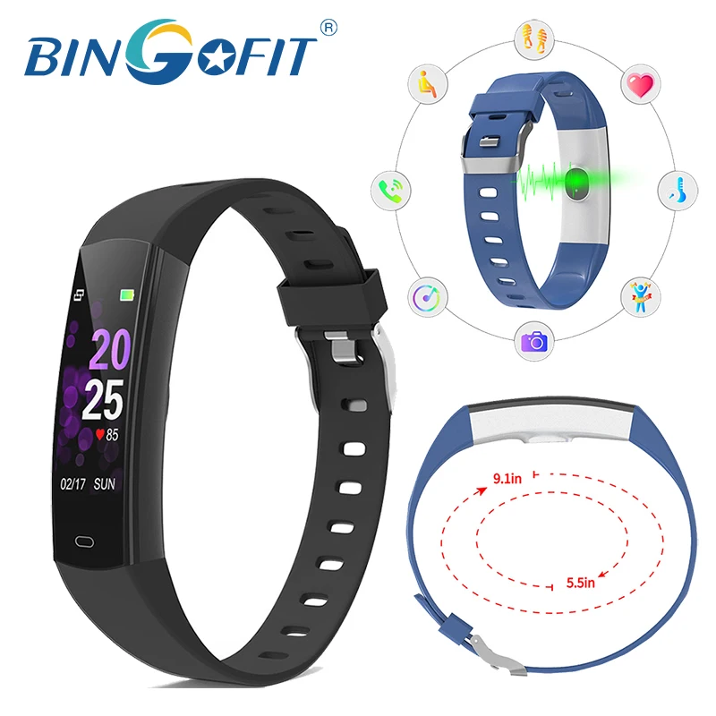 BingoFit Детские умные часы Band VS для xiao Mi 5 монитор сердечного ритма глобальная Версия
