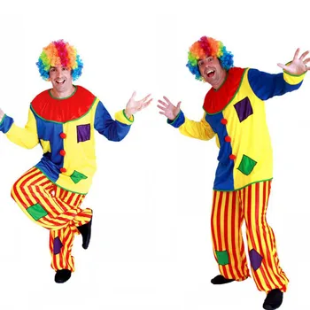 

Halloween Carnival Costumes Adult Funny Circus Clown Joker Costume Naughty Joker Jester Uniform Fancy Dress Cosplay for Men