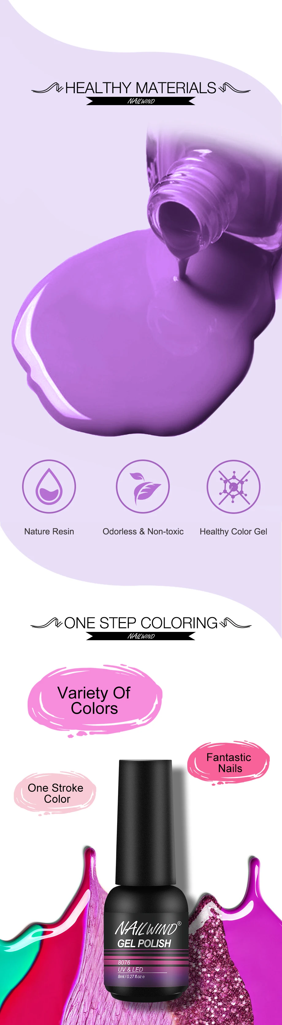 Nailwind Gel Nail Polish 8ml Semi Permanent Varnish Nail Art All for Manicure Need UV LED lamp Base Top coat Nails Gel Polish Nailwind Gel Nail Polish 8ml Semi Permanent Varnish Nail Art All for Manicure Need UV LED lamp Base Top coat Nails Gel Polish