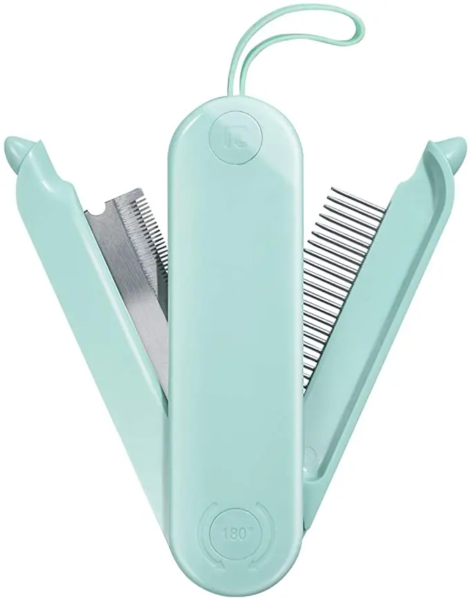 

Foldable Gromming Comb Pet Animal Care Comb Foldable 2-in-1 Styling Hair Comb