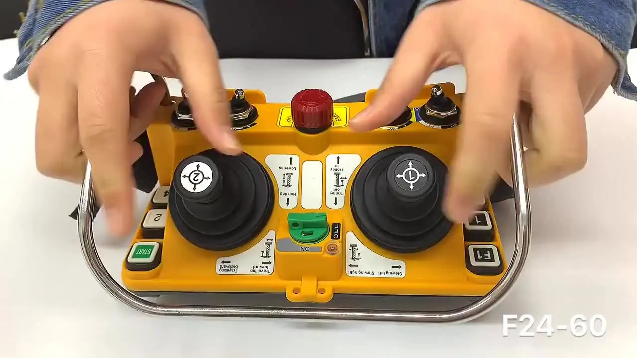 US $551.25 F2460 433mhz Tower Crane Industrial Hydraulic Joystick Remote Controller