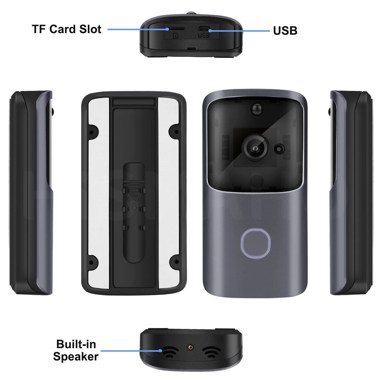 HISMAHO wifi дверной звонок видео домофон 720P HD беспроводной умный дом IP дверной Звонок камера охранная сигнализация ИК Ночное Видение