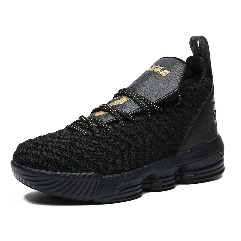 CINESSD/Мужская баскетбольная обувь; уличная спортивная обувь Lebron; амортизирующая Спортивная обувь Jordan; нескользящие дышащие кроссовки для тренировок - Цвет: Черный