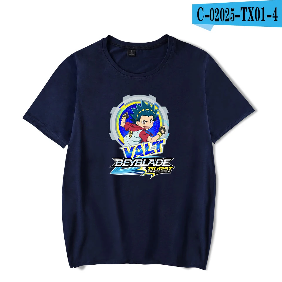 Летняя модная уличная футболка Beyblade Burst Evolution с принтом для мужчин/женщин, поп черная Повседневная футболка, тонкая XXS-4XL с короткими рукавами - Цвет: As shown