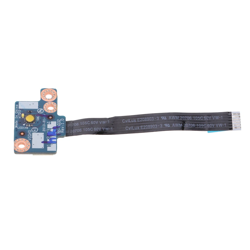 Laptop Power Button Board Switch w/ Cable Replacement for  Lenovo IdeaPad Y510P NS-A032, Pack of 1