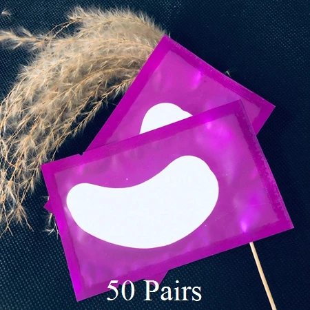 50 pairs 25/50/100 Накладные ресницы расширение под гелевые подушки для глаз для профессиональных подкладок для глаз патч натуральные гидрогелевые накладки для глаз - Цвет: 50 pairs