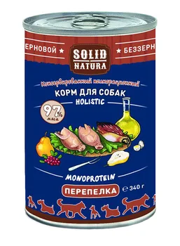 

SOLID NATURA SOLID NATURA HOLISTIC monobelkovye for adult dogs with quail