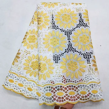

high quality african fabric lace material swiss voile lace in switzerland dubai fabric robe dentelle femme 5yard