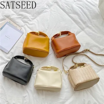 

Bag Woman 2020 New Niche Design Simple Style Handbag Solid Color Trend Small Square Bag Soft Face Casual Crossbody Bag