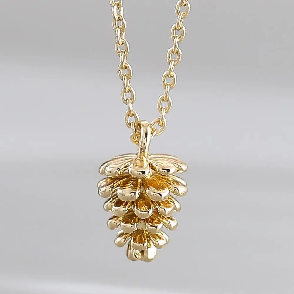 

Pendant Necklace Pine Fruit Necklaces Women Necklaces&Pendants Jewelry Collar Colar de Plata two colors optional