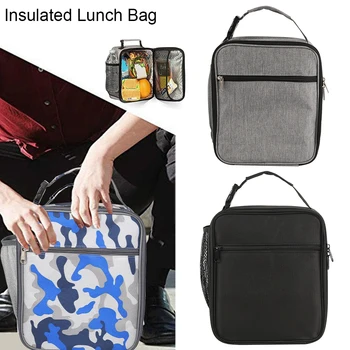 

Portable Insulated Lunch Bag Thermal Cooler Lunch Box Tote Cooler Handbag Bento Pouch Dinner Container School Work Food Storage