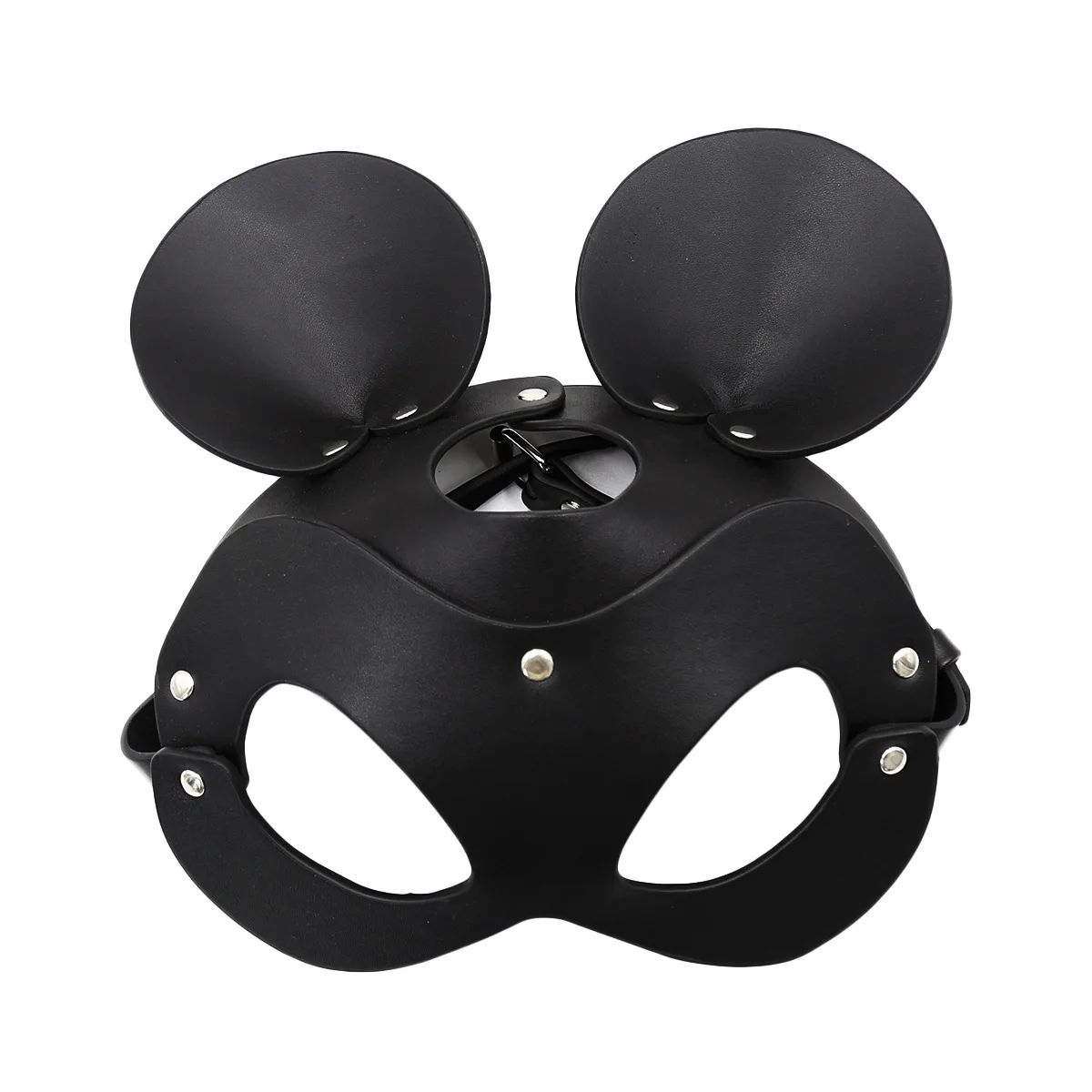 Demon Head Band Alternative Flirting Toy Passion for Mouth Couples Flirting Fun Head Band Eye Patch Mask
