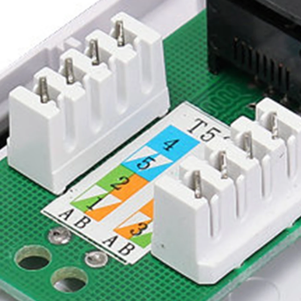 RJ45 удлинитель Ethernet Однопортовый белый сетевой разъем неэкранированная коробка Настольный Соединительный модуль информации