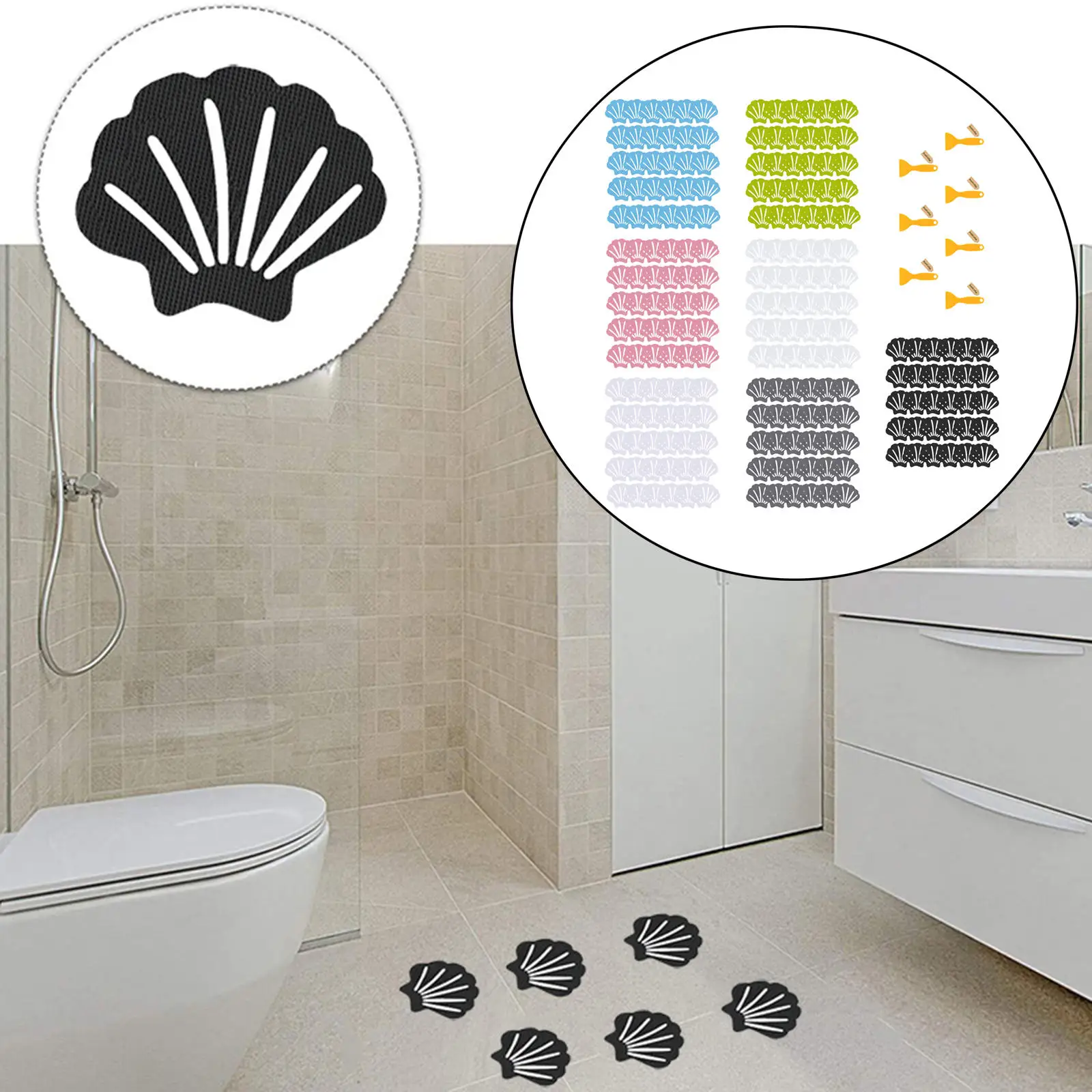 Waterproof Bathtub Slip Stickers Non Skid Adhesive Shower Anti Slip Grip Strips 