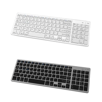 

Wireless Bluetooth Keyboard Rechargeable Ultra-Thin Keyboard with Number Pad for Laptop PC Windows IOS