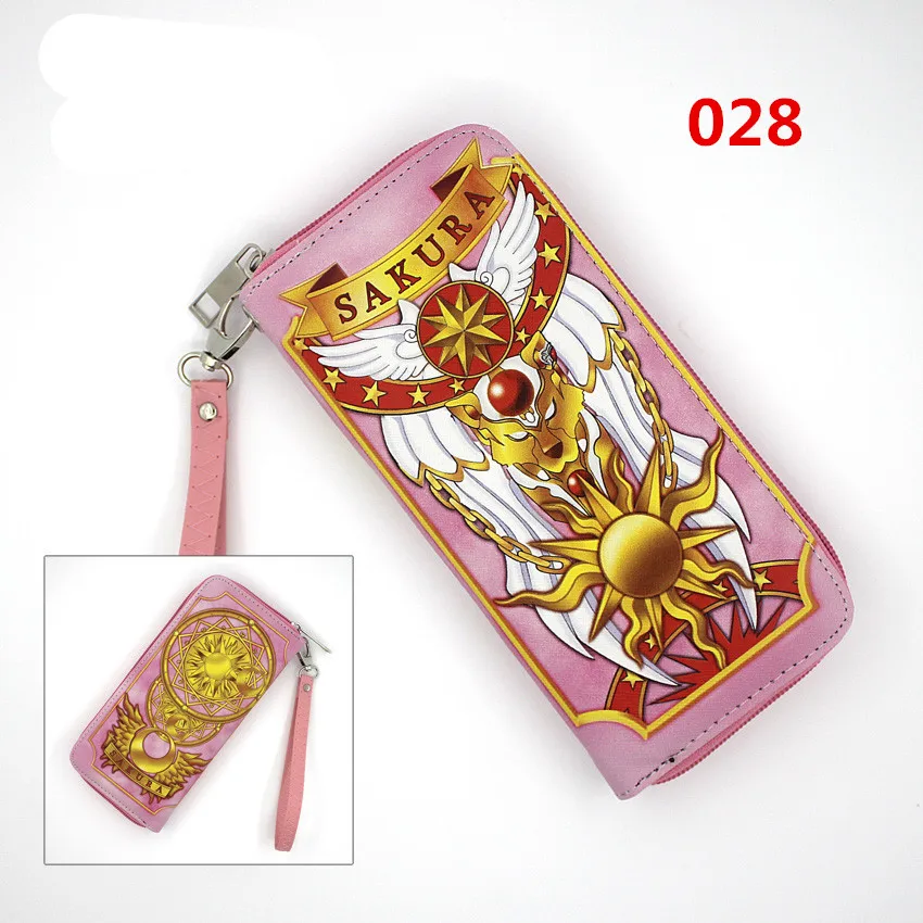 028 Ansatsu Kyoushitsu, японский Гуль, атака на титанов, Сейлор Мун, карта, Captor Sakura Natsume Yuujinchou, Длинный кошелек из искусственной кожи - Цвет: 028