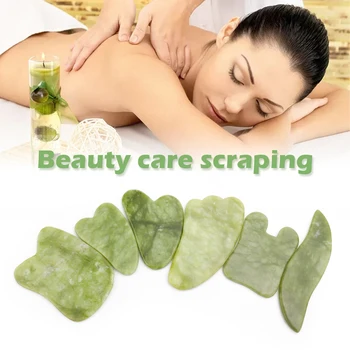 

Facial Jade Massager Natural Acupoints Facial Eye SPA Massage Scraping Board Facial Slimming Massager Scraping Board With Box