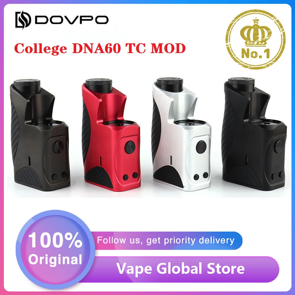 Оригинальный Dovpo College DNA60 TC MOD 60 Вт Vape Mod Power с одной батареей 18650 oled экран