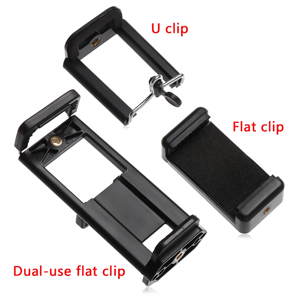 Universal Mobile Phone Clip Holder Mount Bracket Adapter for Smartphone Camera Tripod Stand Monopod