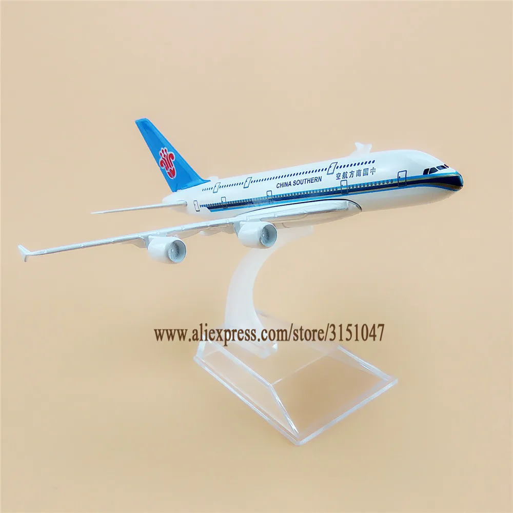 16 см Air China Southern Airlines A380 Airbus 380 модель самолета сплав Металл литье под давлением