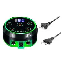 Мини ЖК-источник питания для татуировок с адаптером питания, используемый для педалей 1/4 монофонический входной режим роторных тату-машин
