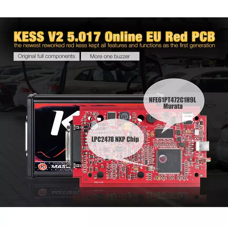 KESS KTAG V7.02 KESS V2 V5.017 V2.47 ECU чип тюнинг онлайн версия красный Ktag Kess V2 V2.47 Kess 5,017 K-TAG OBD2 Master