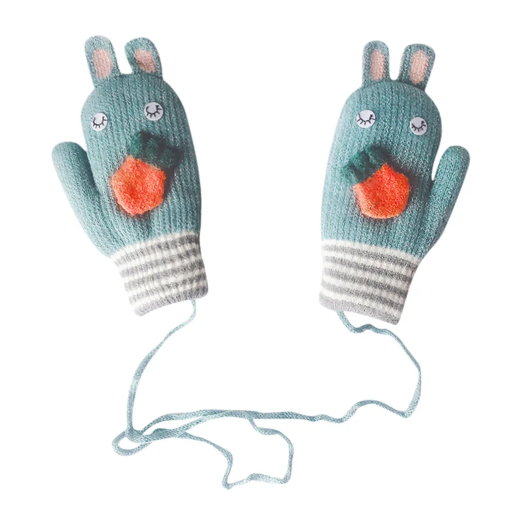 Ребенок ясельного возраста, новые детские Детские зимние штаны теплые толстые перчатки с героями мультфильмов полный палец теплый утолщенный вязаный митенки, перчатки# EW