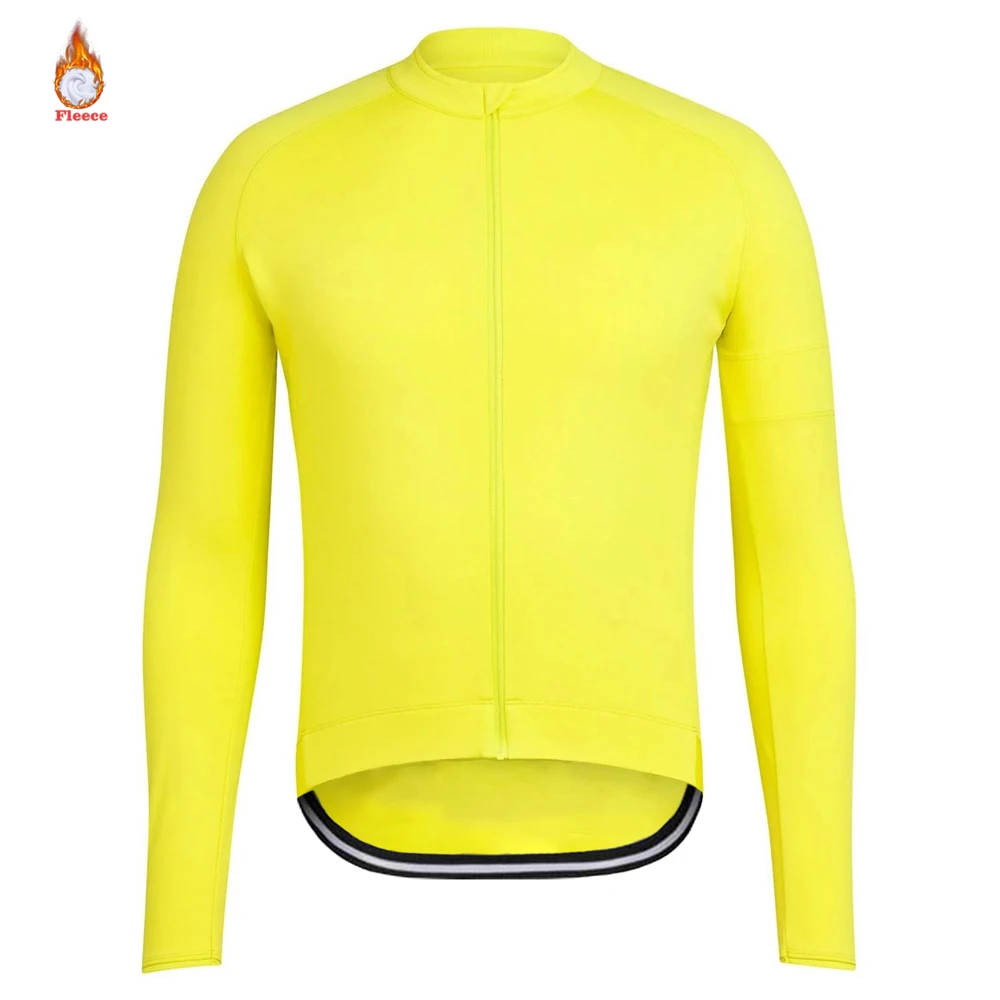Pro Зимняя Теплая Флисовая велосипедная майка Ropa Ciclismo Mtb с длинным рукавом мужская одежда для велосипеда многоцветная стильная одежда - Цвет: Fleece jersey