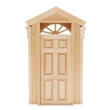 Odoria 1:12 миниатюрные деревянные сказочные двери в стиле барокко для кукольного домика мебельные аксессуары