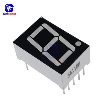 10 Pz/lotto 0.56 Pollici 7 Segmenti 1 Bit Display A LED Digitale Rosso Anodo Comune LED Tubo Digitale Rosso per Elettrodomestici Accessori Auto